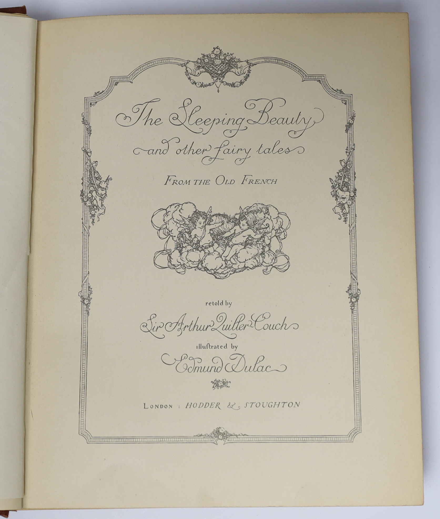 Quiller Couch, Sir Arthur - The Sleeping Beauty and Other Fairy Tales....illustrated by Edmund Dulac. First Trade Edition. 30 captioned coloured plates, mounted within decorated borders, and some text decorations; publis